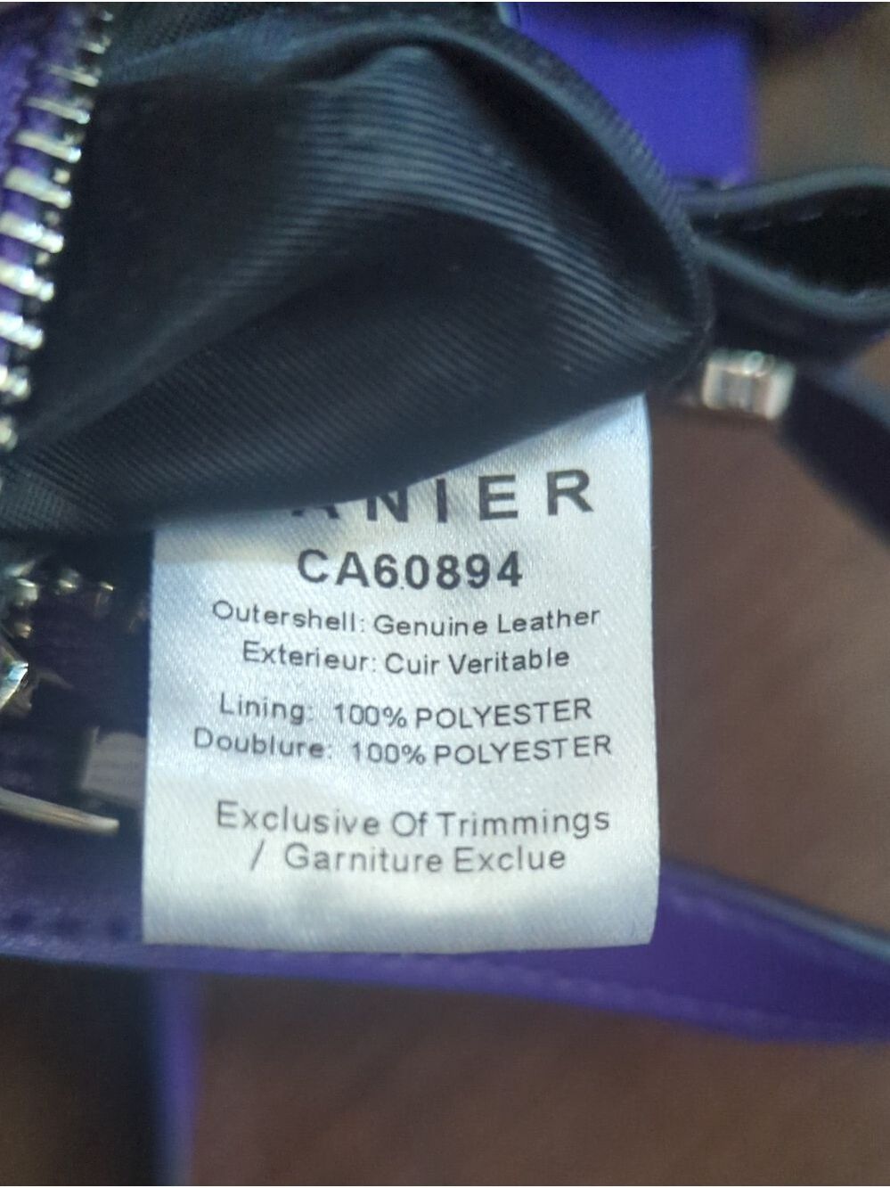 Danier Purple Leather Top-Handle Crossbody Bag - Picture 14 of 16